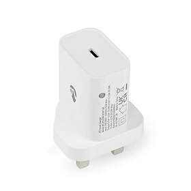 Nedis WCPD20W102WTUK Wall Charger PD3.0 USB-C 20W