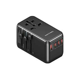 Vention FJGB0 GaN 1X USB-A 3X USB-C Seinäladin 100W