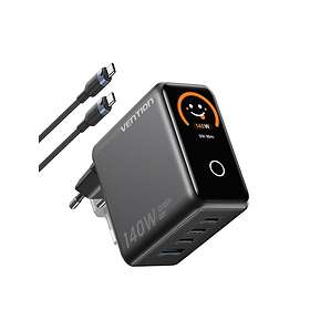 Vention Laddare TZ-FCOH0-EU 1X USB-A 3X USB-C + USB-C-USB-C-kaapeli 140W