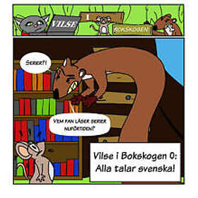 Vilse i Bokskogen : Alla talar svenska