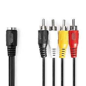 Nedis DIN Ljudkabel 0.2m CAGL20475BK02