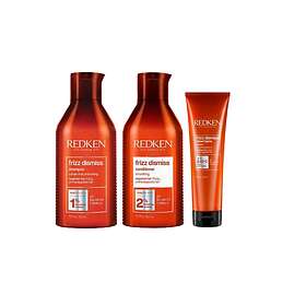 Redken Frizz Dismiss Trio Set (Shampo 300ml, Balsam 300ml, Värmeskyddande Leave-In 250ml)