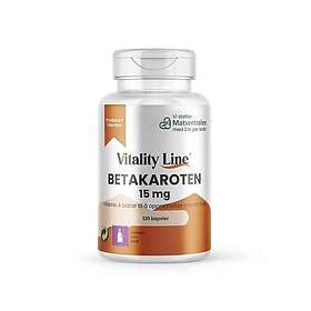 Vitality Line Betakaroten 15mg 120 kapsler