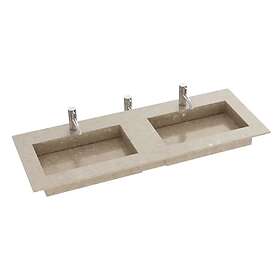 Dansani Inzo Angular Måltilpasset Servant Silestone Coral Clay Dobbel 45.5cm 120