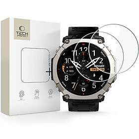 Tech-Protect Glass Fit+ Härdat glas skärmskydd för Amazfit T-Rex Ultra 2 (2-pack)