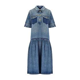 Ganni Lätt Denim Mini Klänning