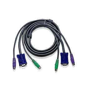 Aten 2L-1003P/C Tangent Näppäimistö Video Hiiren Kaapeli PS/2, HD-15 (VGA) (Uros