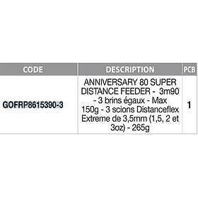 Garbolino Anniversary 80 Super Distance Feeder 3.90m/150g