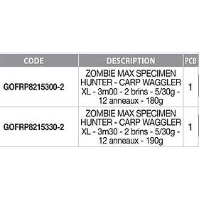 Garbolino Zombie Max Specimen Hunter Carp Waggler Karpfiskestång 3.00m / 5-30g