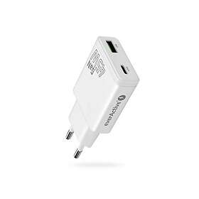 Everactive SC-460Q GaN 1X USB, 1X USB-C PD QC3.0 Väggladdare 45W
