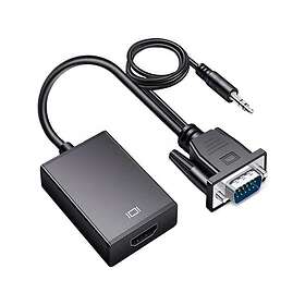 Retoo E394 HDMI til D-Sub (VGA) + 3,5mm Jack Adapter
