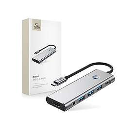 Tech-Protect 5906302360536 HB04 9in1 USB-C Hub USB2.0 USB3.0 HDMI 4K 60Hz SD/TF 