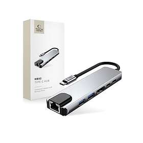 Tech-Protect 5906302360574 HB02 6in1 USB-C Hub Adapter