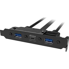 Akasa AK-CBUB52-50BK USB 3.1 Gen 2 Type C och 2x Type A 3.0 Adapter