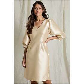 Joelle Satin Puffärms Midi Klänning