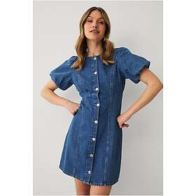 Ellos Collection Denim Puffärmsadress