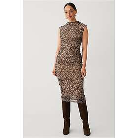 Saint Tropez Loreen Leopard Print Midi Kjole