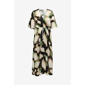 Only Carmakoma CarKerstin V-neck Mönstrad S/S Lång Klänning