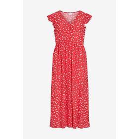 Vila Vihibiki Bis Puff Sleeve Midi Klänning