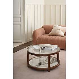 Ellos Home Soffbord Classeno Ø80 cm Trä Glas Keramiskt Marmor
