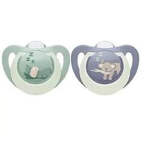 Nuk First Choice Night Silikonbegravare 18-36m (Hippo/Koala)