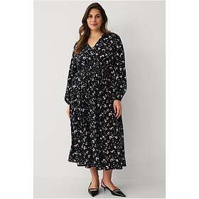 Ellos Collection Smock Blommigt Midi Klänning