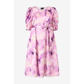 Zizzi Mville Satin Puffärm Midi Klänning
