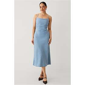 Mango Blanes Denim Slip Midi Klänning