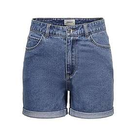 Only Vega High Waist Mom Denim Shorts (Dam)