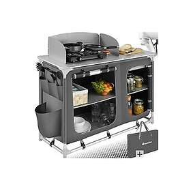 TecTake cuisine de camping Grise 116x52x107cm