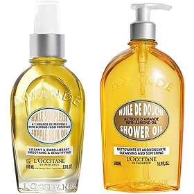 L`Occitane en Provence Almond Oil Duo Body Oil & Shower Oil - 600 ml