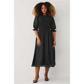 Ellos Collection Smock Puff Sleeve Midi Klänning