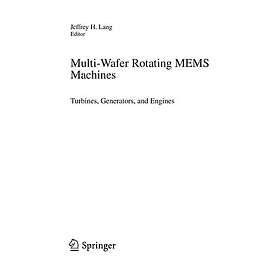 Multi-Wafer Rotating MEMS Machines Hardcover