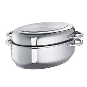 Schulte-Ufer Plat à Rôtir Ovale Acier Inoxydable 34cm 7L
