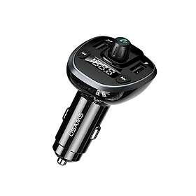 Usams C21 CC115GC01 Autolaturi FM-lähettimellä kaiutinkupuhelimella ja MP3 2xUSB