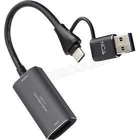 NanoCable 10.15.0001 USB-C/USB-A mâle vers HDMI femelle Adaptateur
