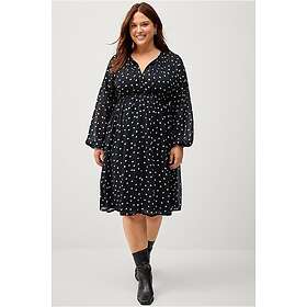Ellos Collection Klänning Polyester Prickigt Midi Klänning