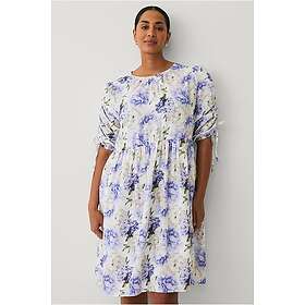 Ellos Collection Puff Sleeve Blommönstrad Midi Klänning