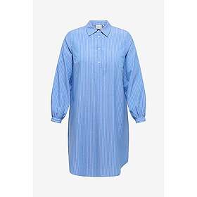 Only Carmakoma Cardea 3/4 V-neck Kne Kjole Stripet