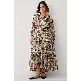Ellos Collection Maxi Chiffon Blommigt Tryck Klänning