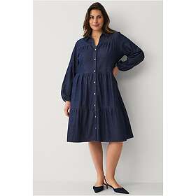 Ellos Collection Skjortklänning Puff Sleeve Midi Dress