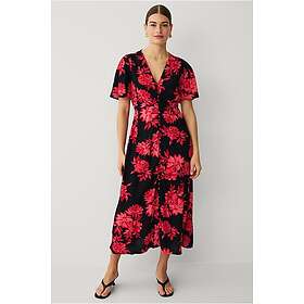 Ellos Collection Viscose Maxi Klänning Kort Fjärilsärm