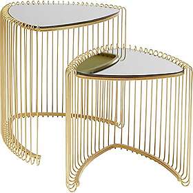 KARE Design Sidobord Wire Triangle Guld
