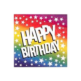 Boland Serviette Papier Arc-en-ciel Joyeux Anniversaire 20-pack