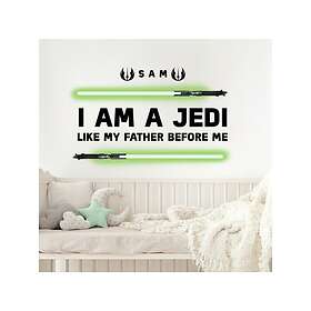 RoomMates Star Wars "I Am A Jedi, Like My Father Before Me" Seinätarrat 8 pakkau