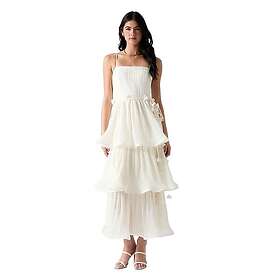 Guess W6gkagw2584 Ærmeløs Volang Midi Kjole