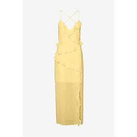 Vero Moda Vmamina Singlet Maxi Klänning Volangad V-ringad Öppen Rygg