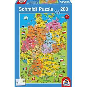Schmidt Cartoon Map of Germany 200 Pieces
