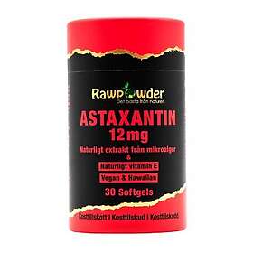 Rawpowder Astaxantin Extrakt 12mg 30 mjuka kapslar