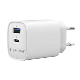 Gembird TA-UC-1A1C-PD45-01-W 2-port USB nopealaturi 45W